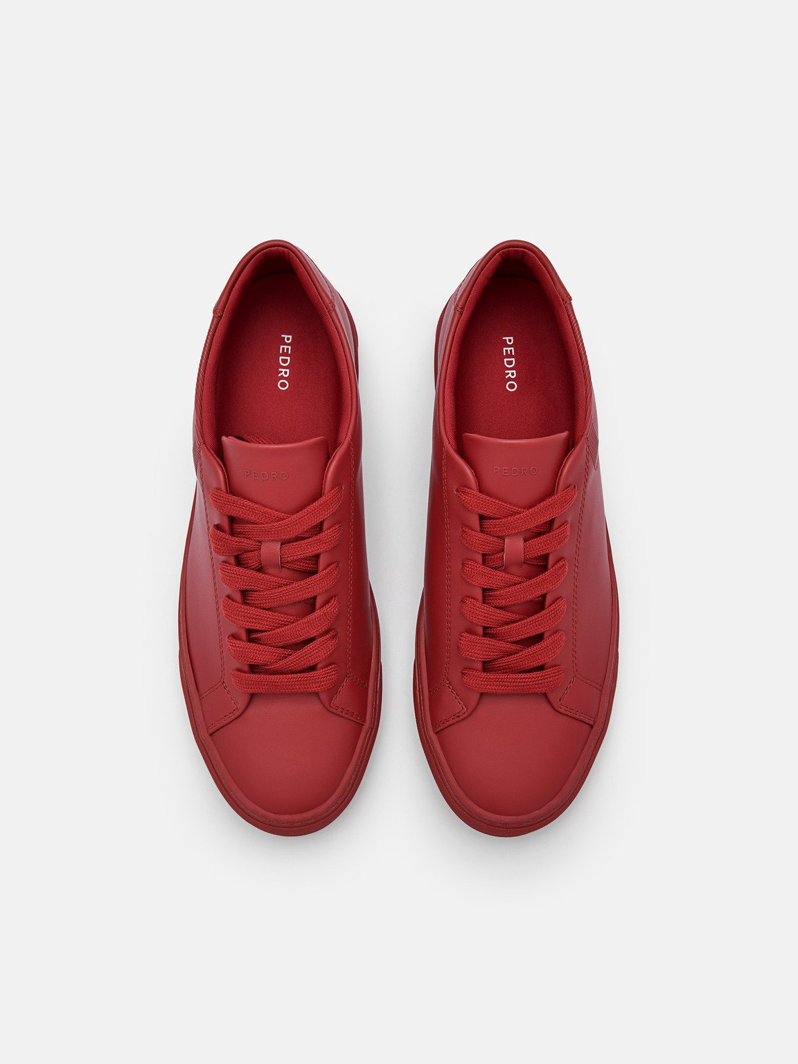 PEDRO Icon Ridge皮質運動鞋, 红色