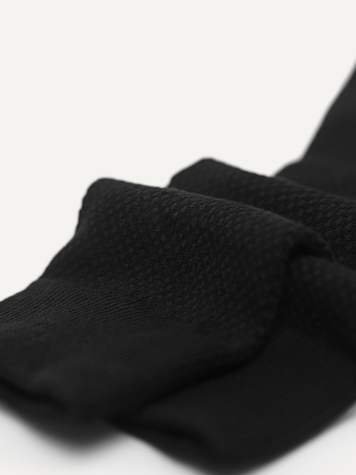 男士織紋棉襪, 黑色
