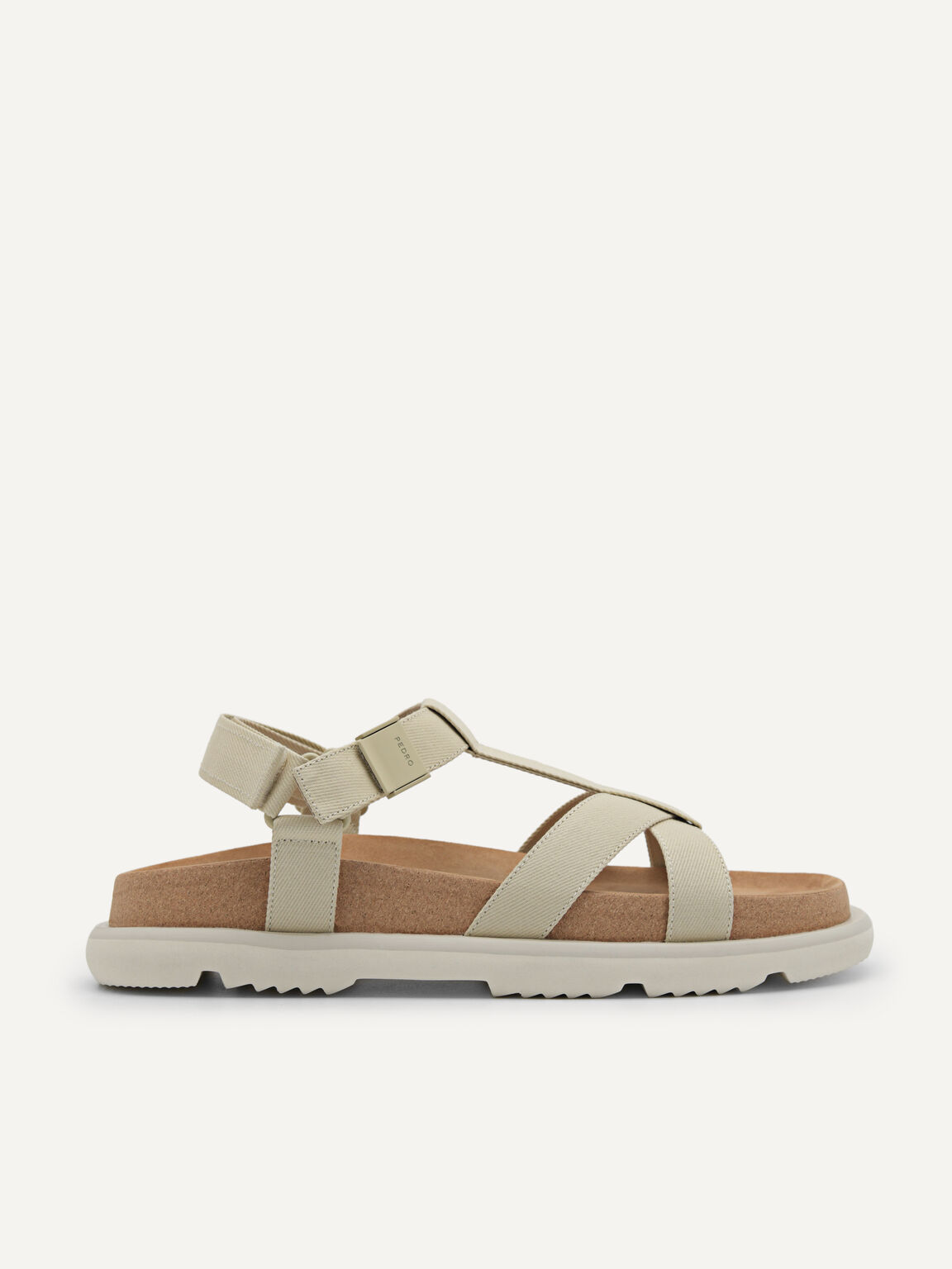 rePEDRO Canvas Band Sandals, Beige