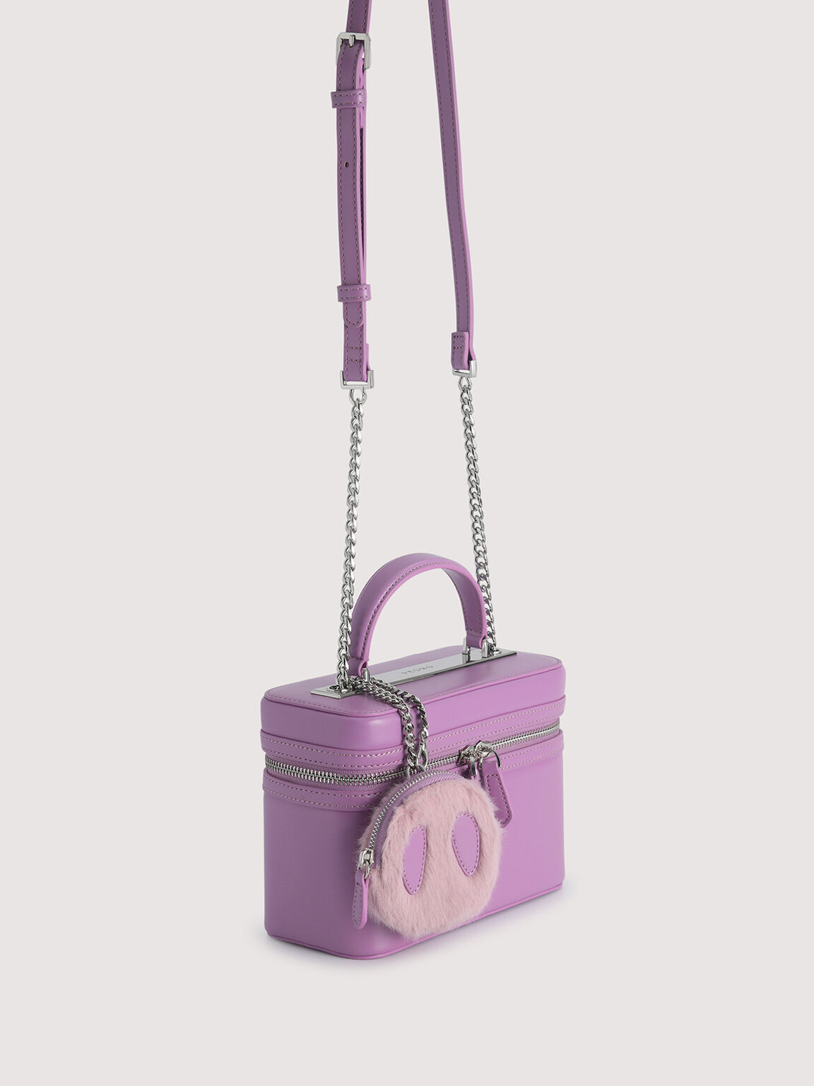 Boxy Shoulder Bag, Purple