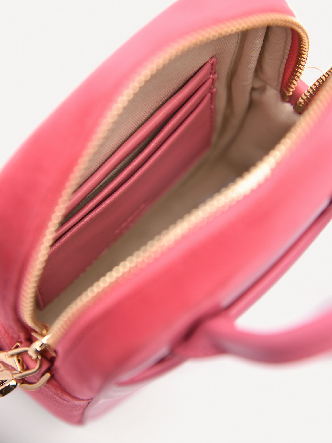 Mini Shoulder Bag with Chain Detail, Pink