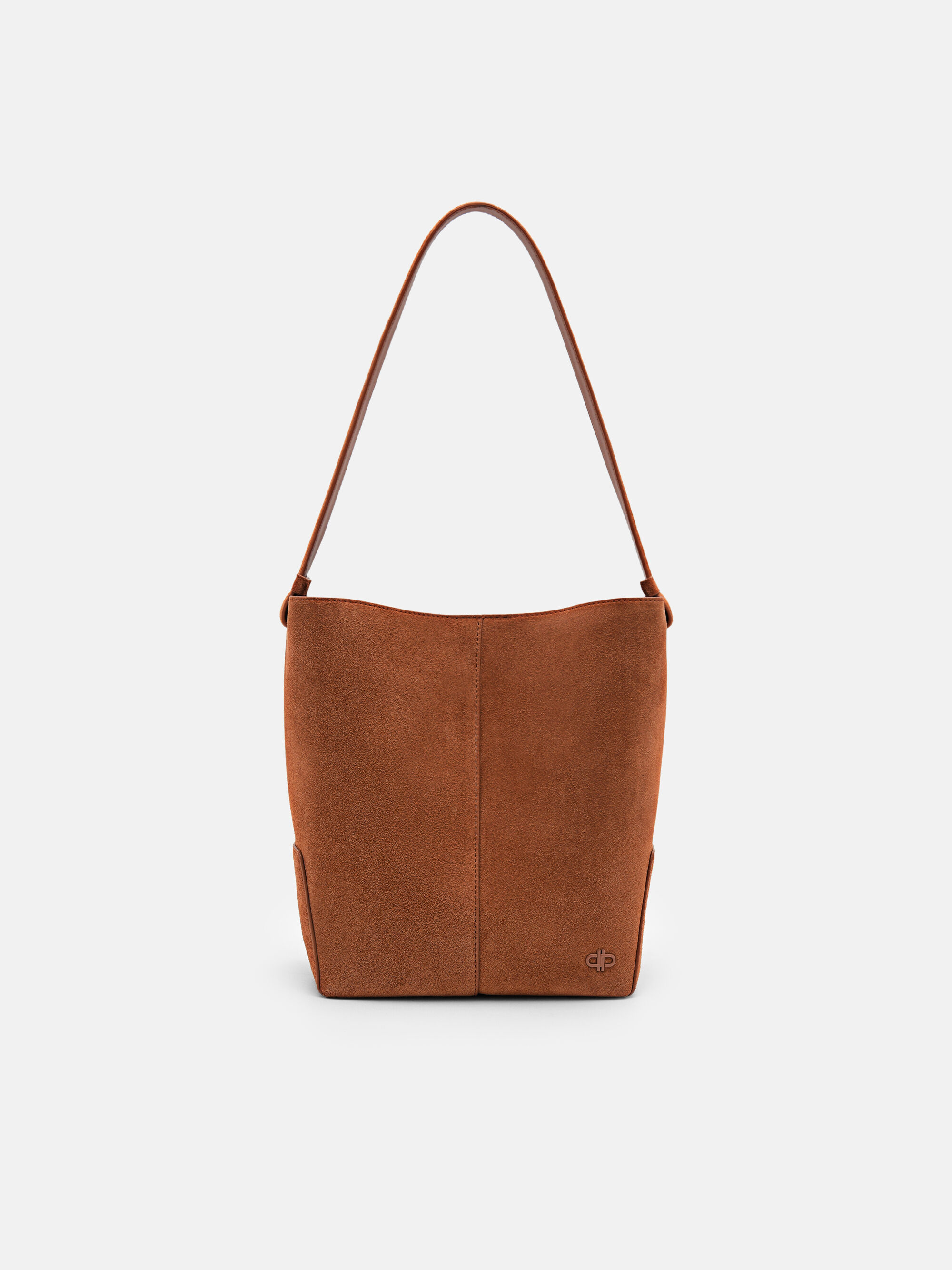 Cognac Leather Hobo Bag - PEDRO SG