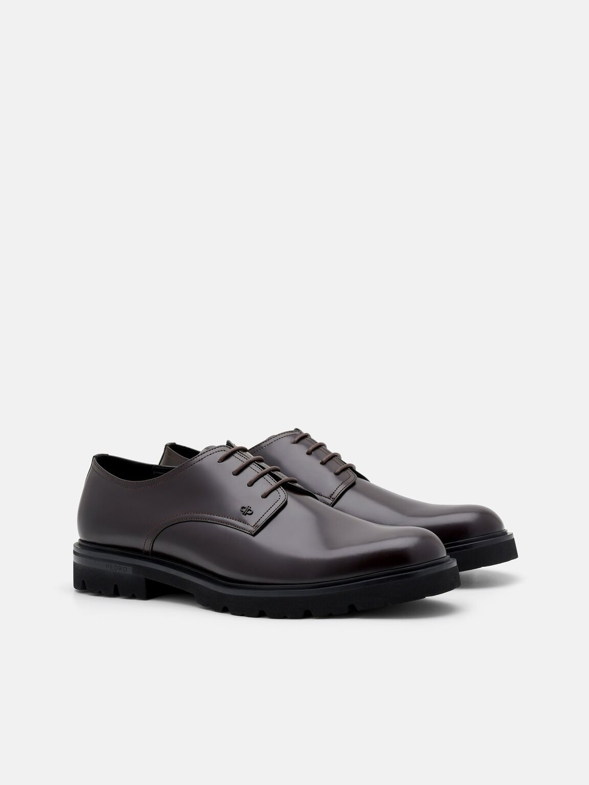 Anders Leather Derby Shoes, Mahogany