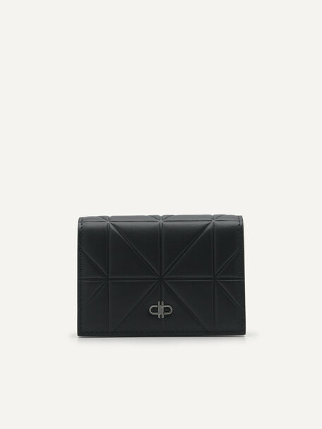 PEDRO Icon Leather Card Holder in Pixel, Black