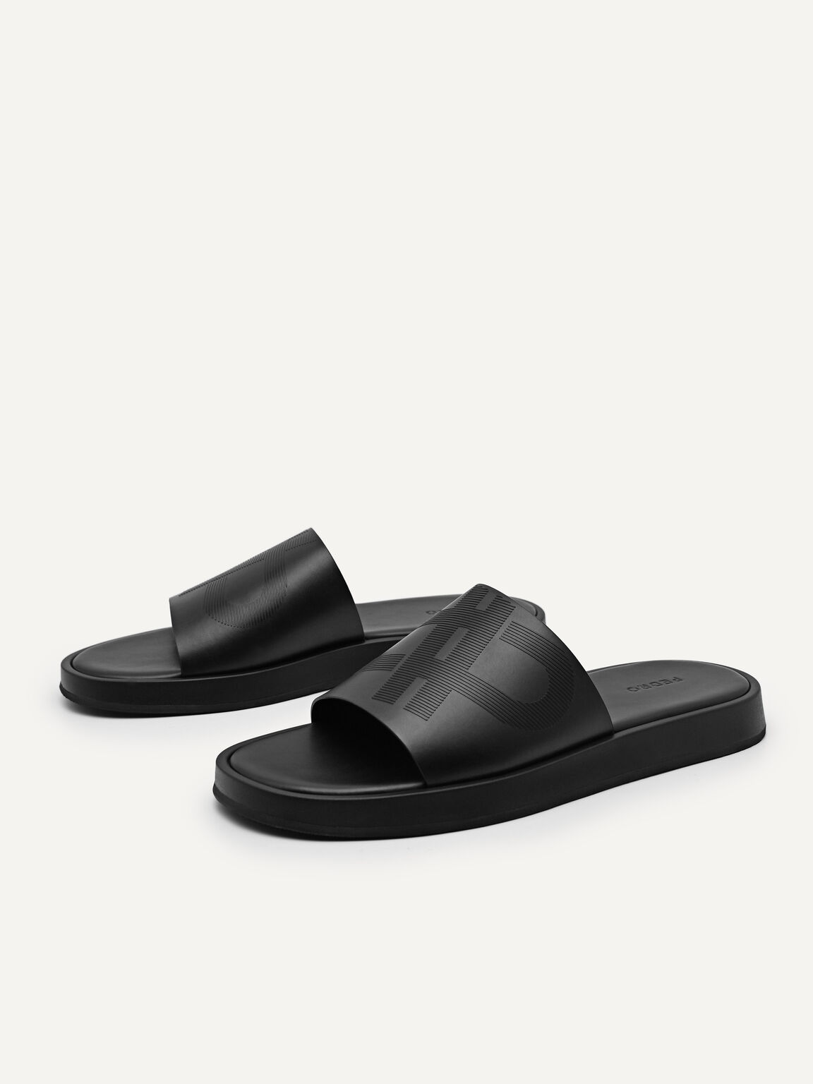 PEDRO Icon Slide Sandals, Black