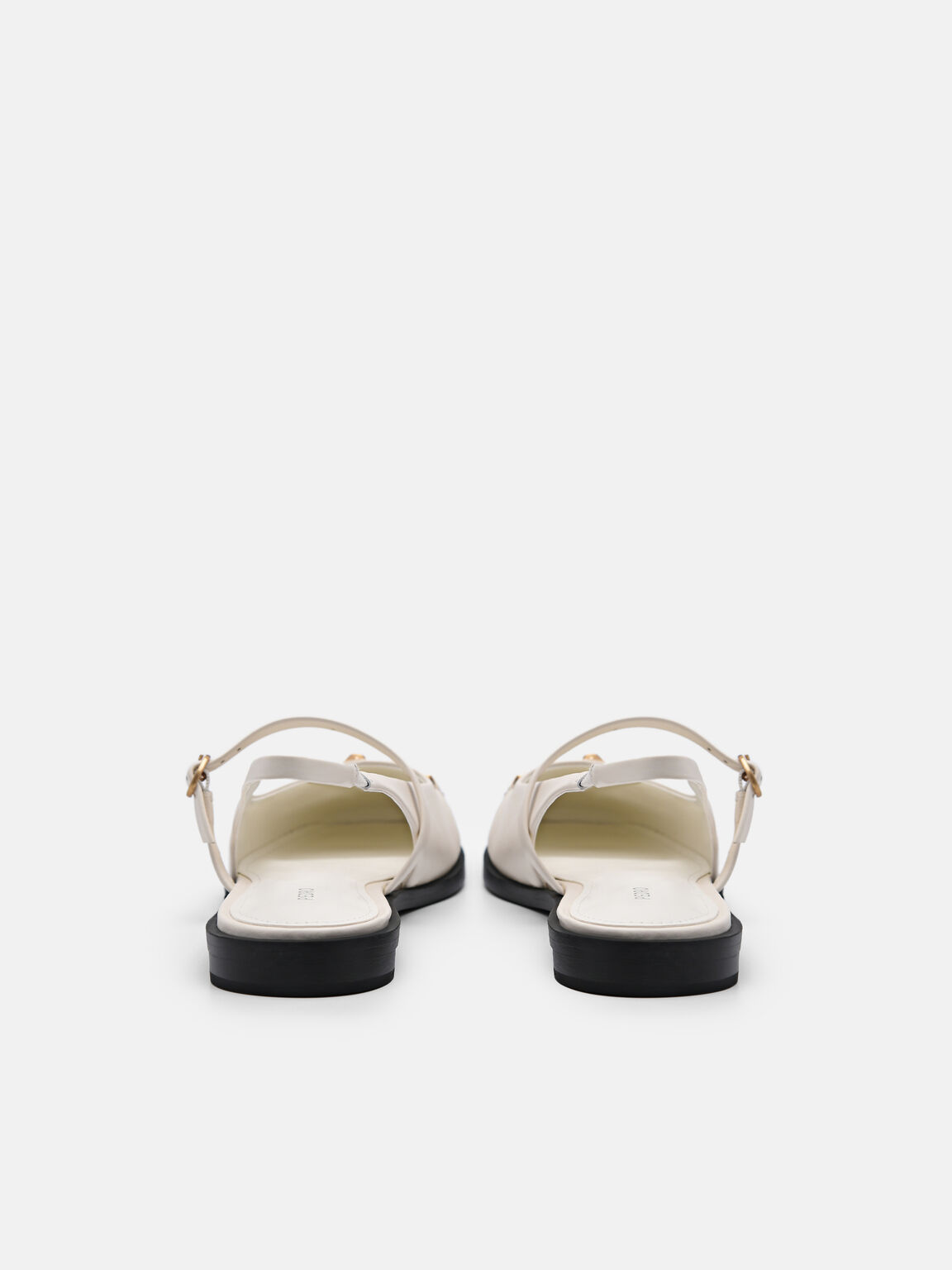 Jean Leather Slingback Sandals, Chalk