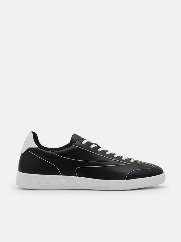 Men's rePEDRO Recycled Leather Sneakers, Black