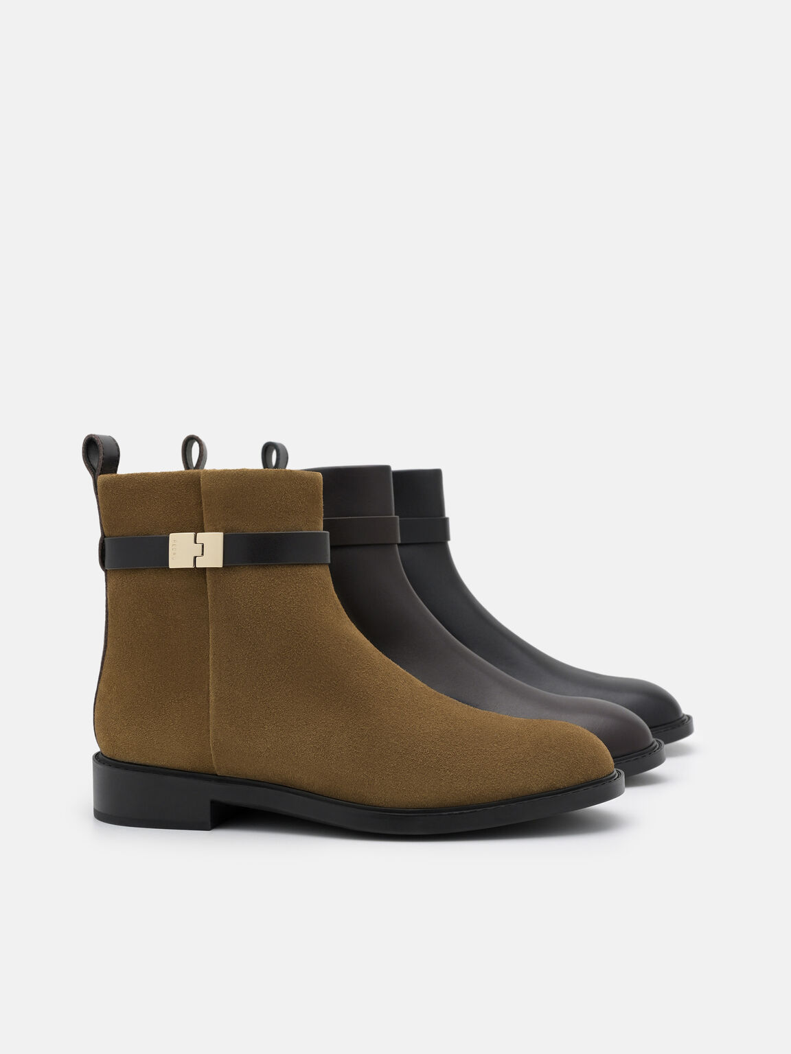 Jatte Leather Boots, Black