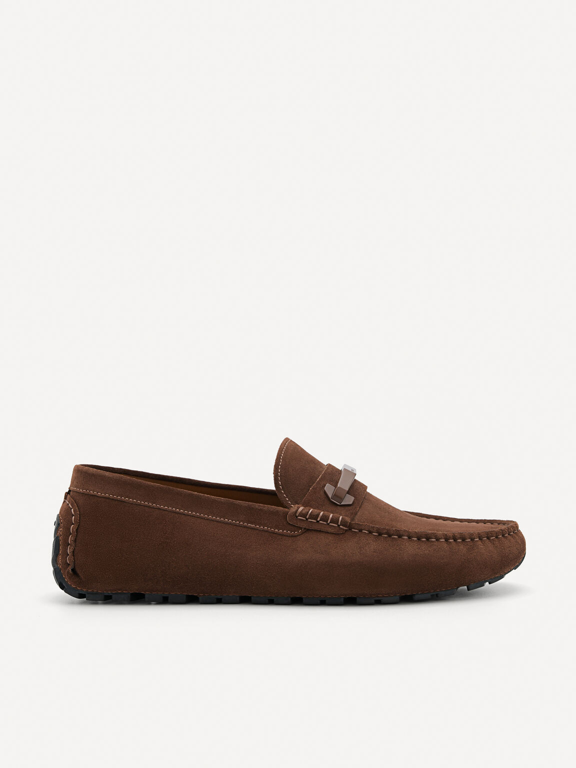 Leather Hardware Moccasins, Brown