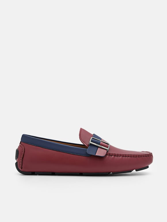 Ripley Leather Moccasins, Maroon