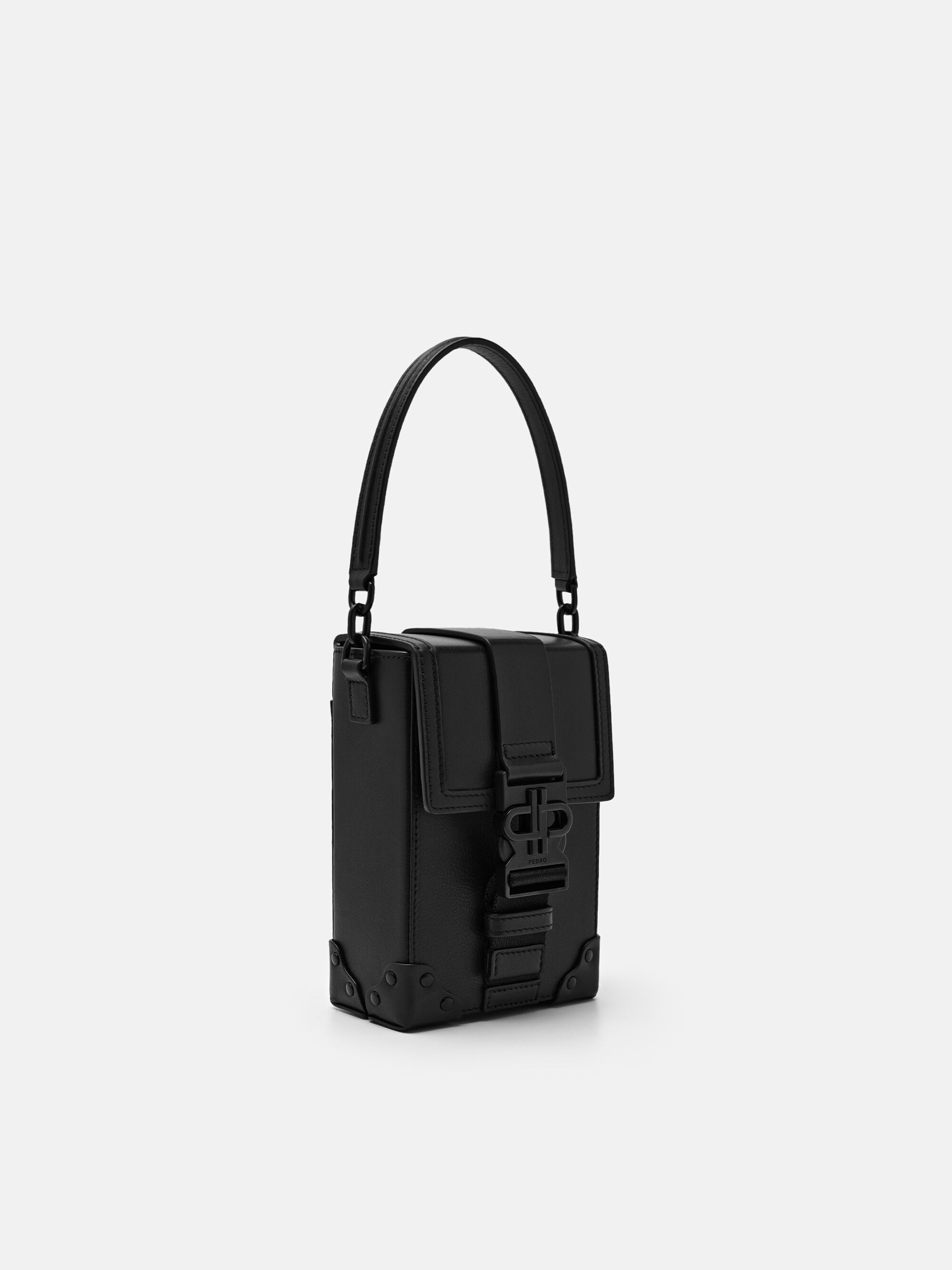 Black Tex Leather Crossbody Bag - PEDRO HK