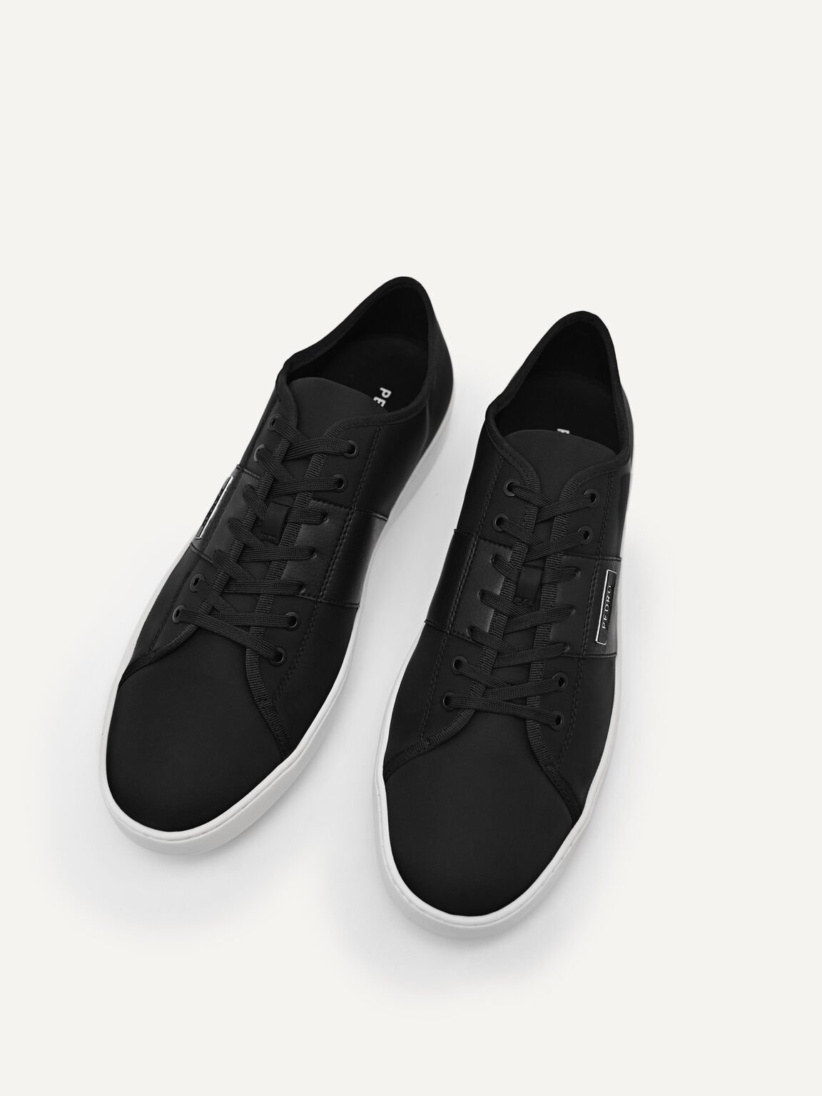 Lace-Up Sneakers, Black