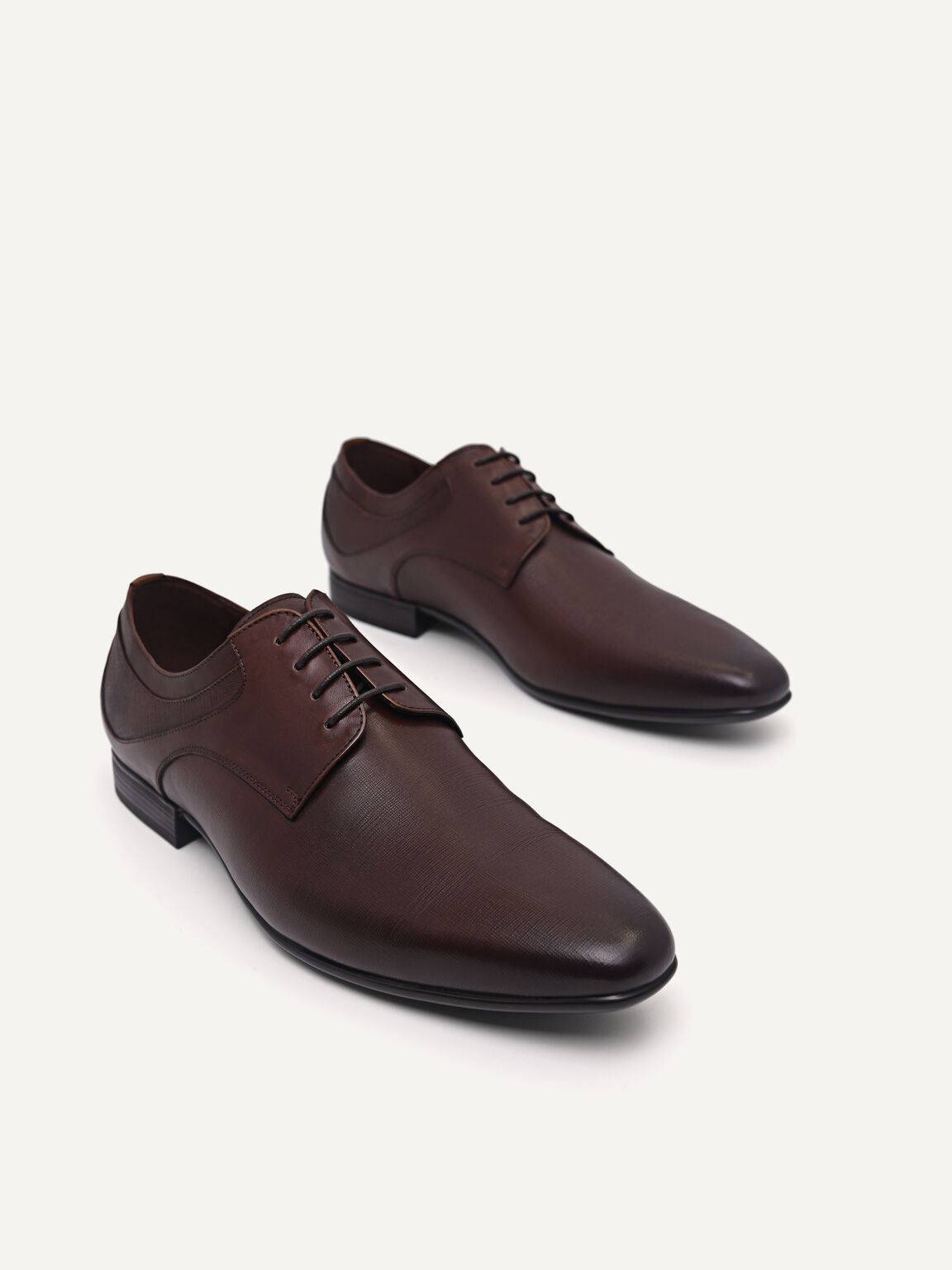 Leather Derby Shoes, Light Brown