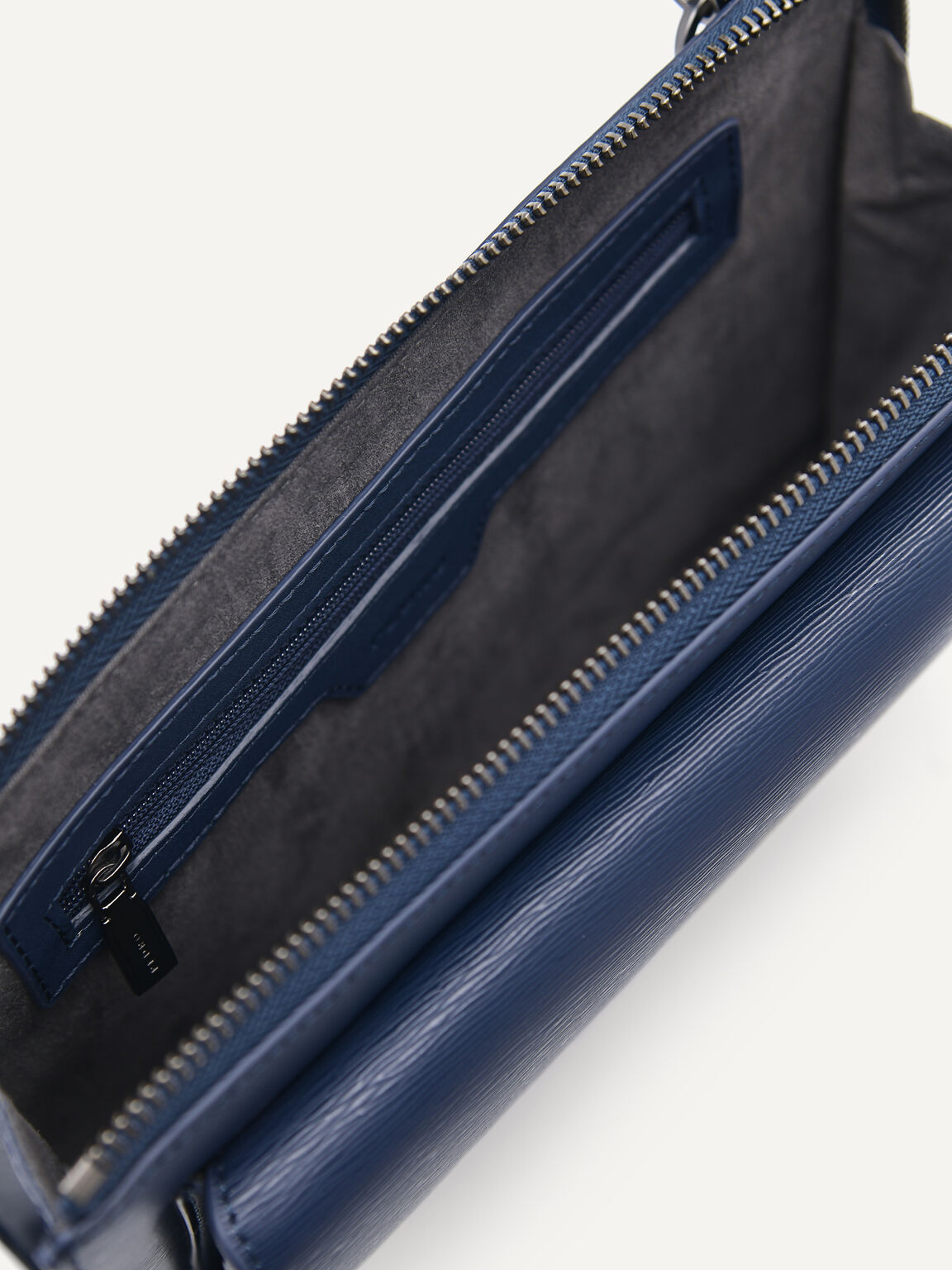 Henry Leather Clutch Bag, Navy