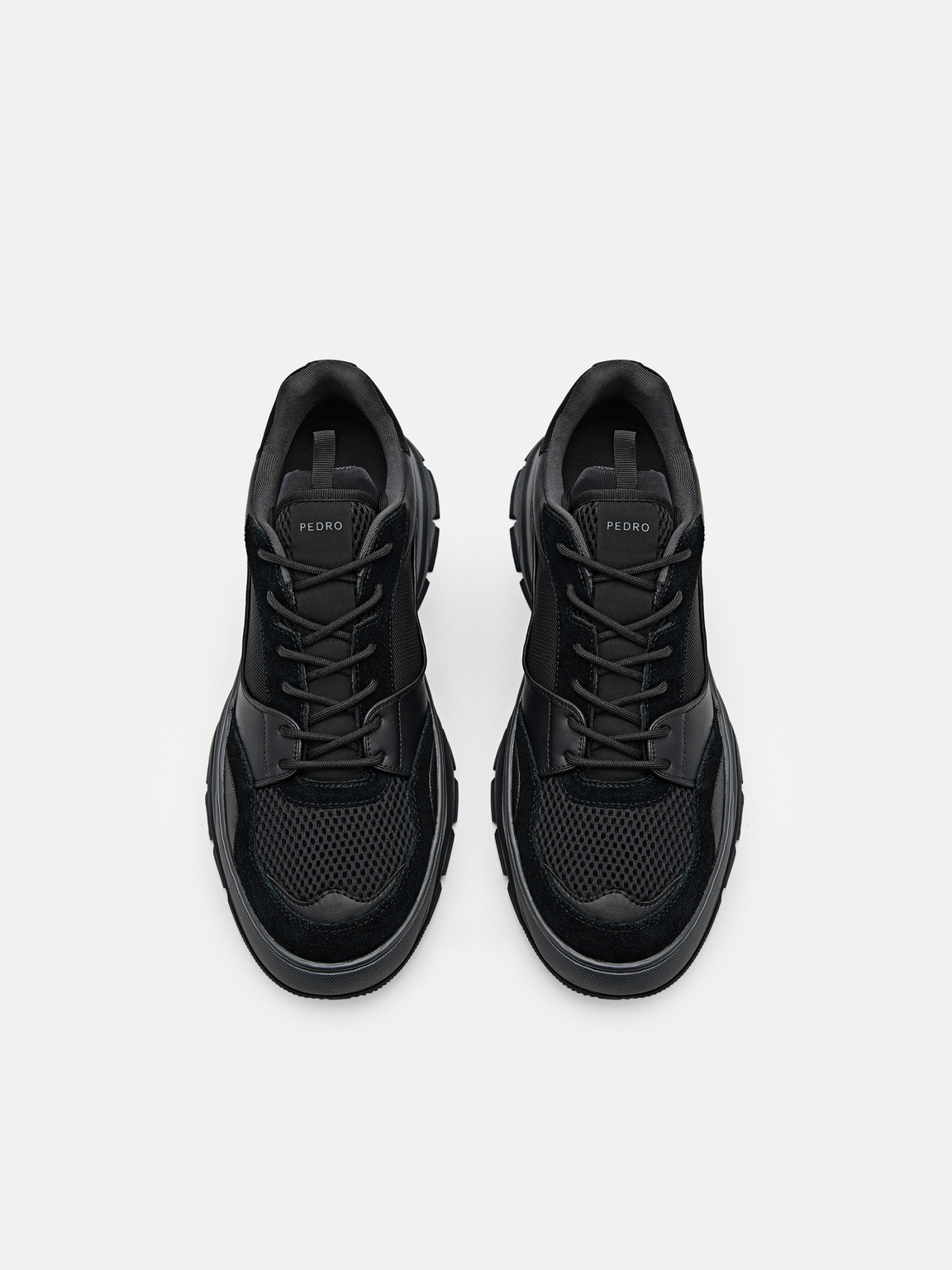 Hybrix Suede Sneakers, Black