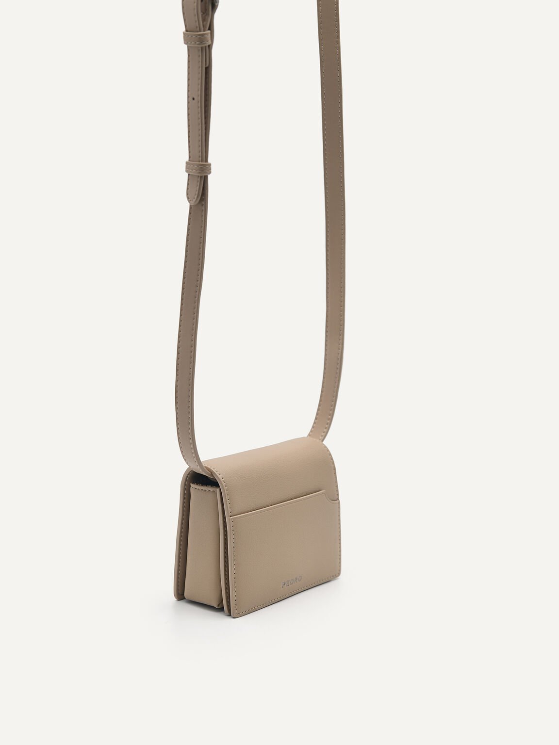 Mini Leather Sling Pouch, Sand