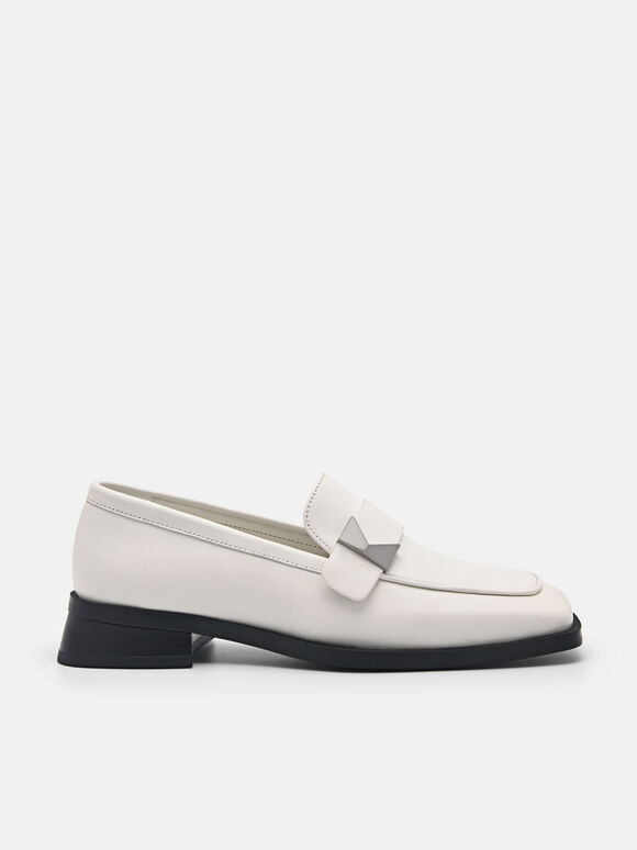 Marion Leather Loafers, White