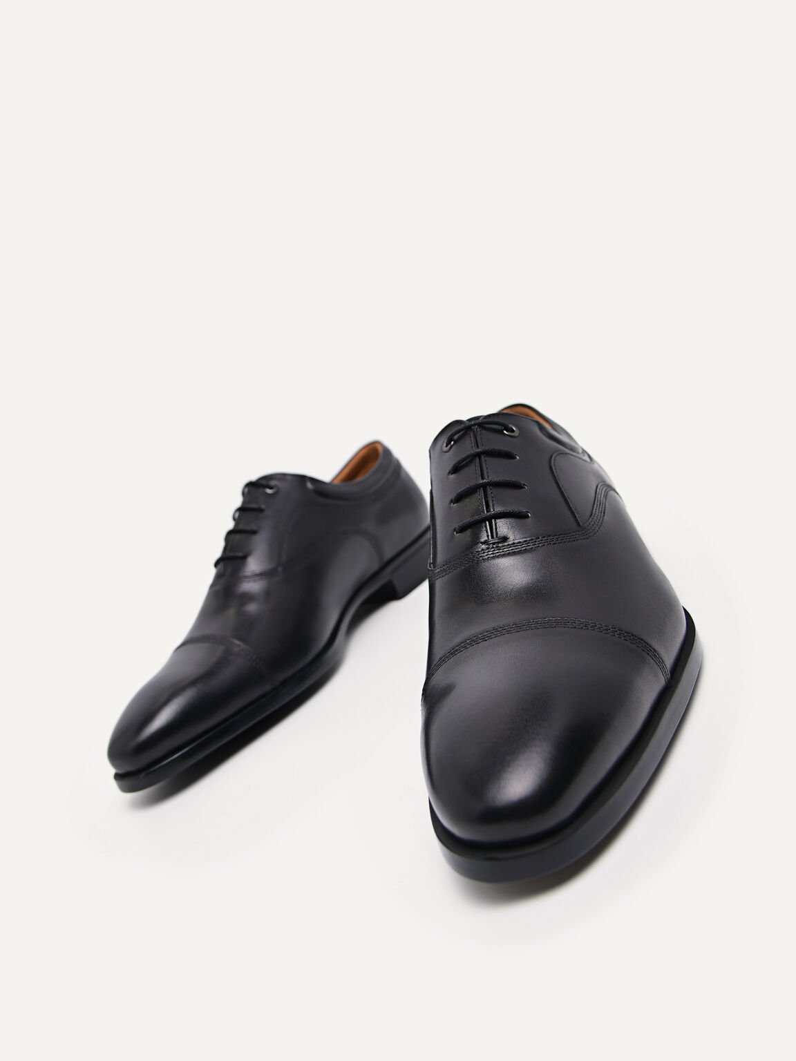 皮革牛津鞋, 黑色, hi-res