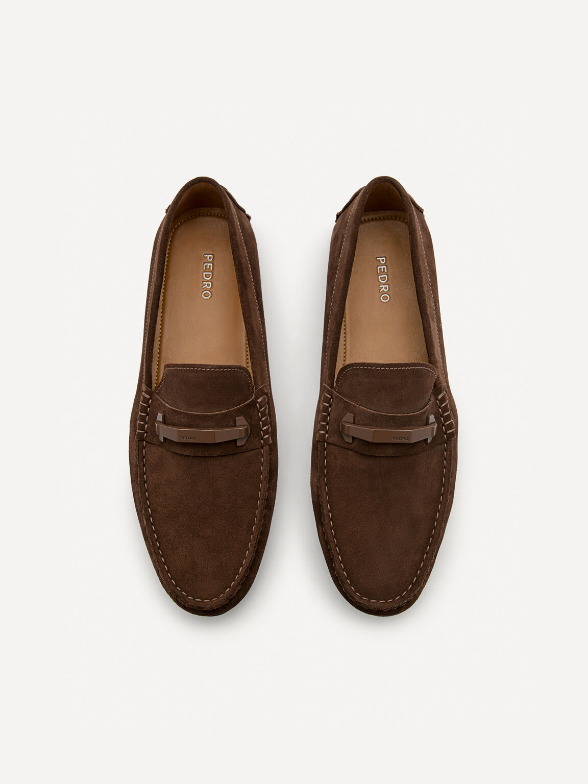 Leather Hardware Moccasins, Brown