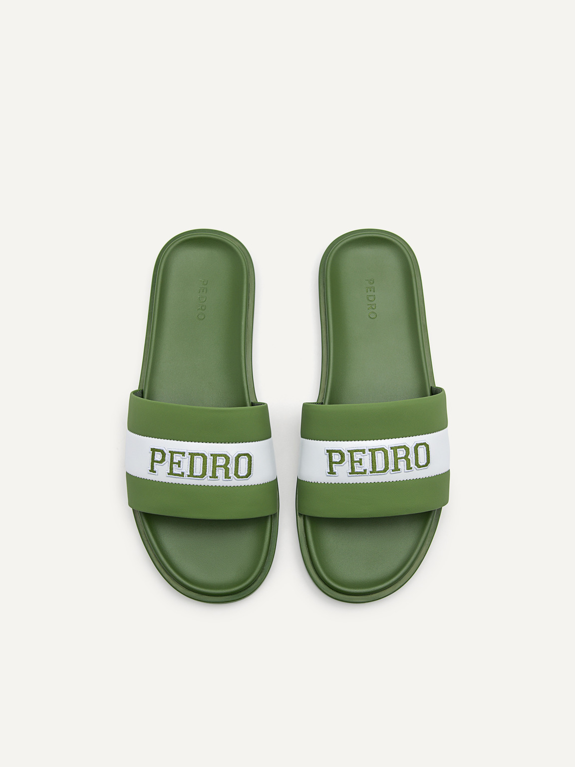 Pascal Slide Sandals, Military Green