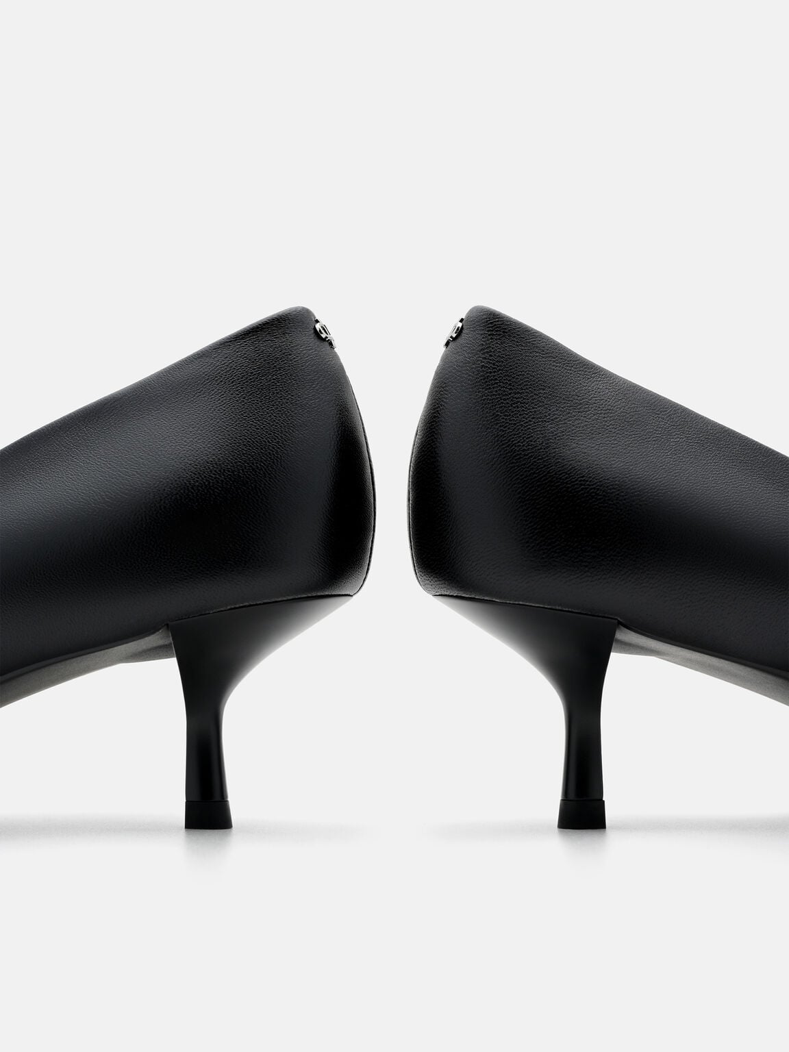 Quinn Leather Heel Pumps, Black