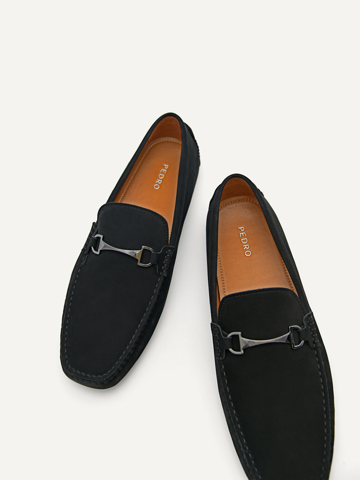 Smooth Loafer with Horsebit, Black