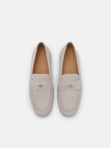 Roam Suede Driving Shoes, Beige Suede
