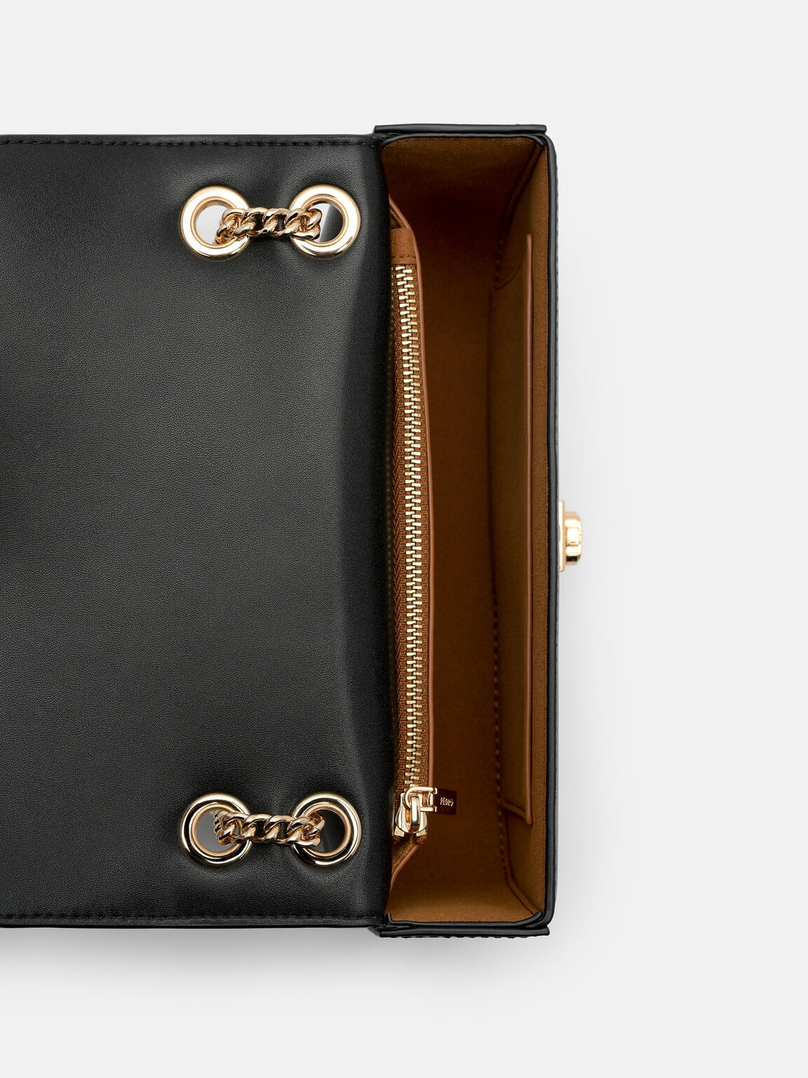 Farida Leather Mini Shoulder Bag, Black