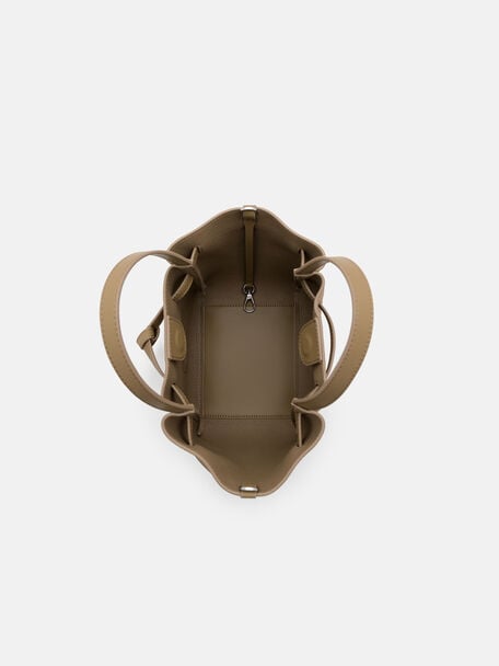 Emory Suede Tote Bag, Olive
