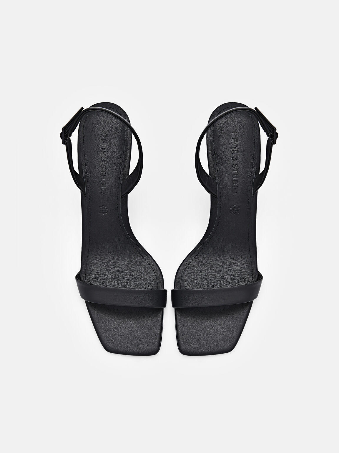 PEDRO Studio Mel Leather Heel Sandals, Black