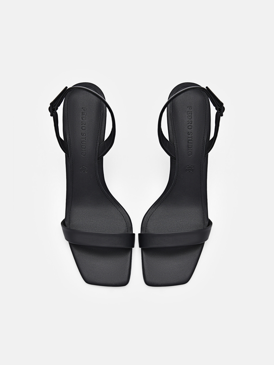 PEDRO工作室Mel皮革高跟涼鞋, 黑色
