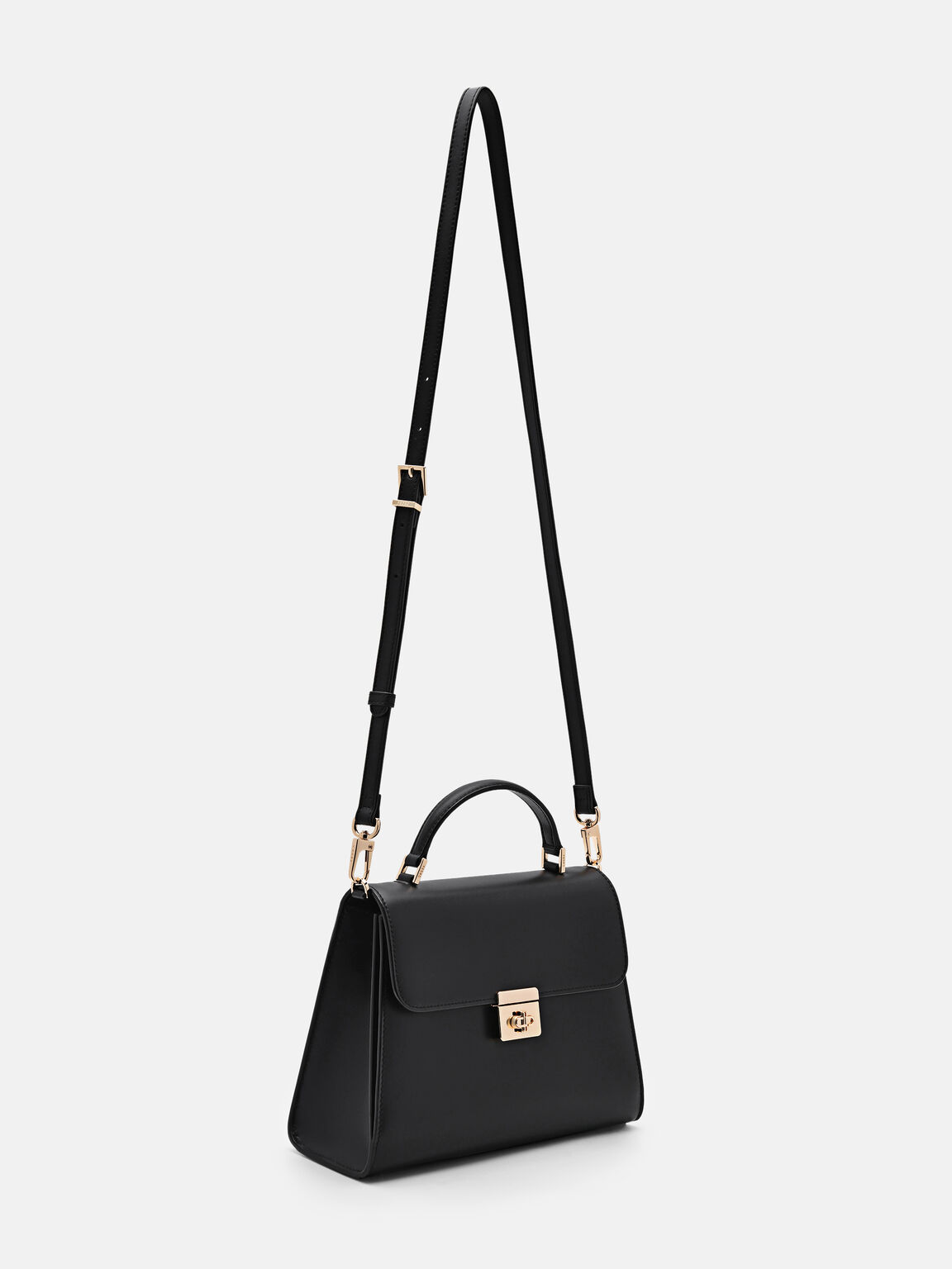 Leather Handbag, Black