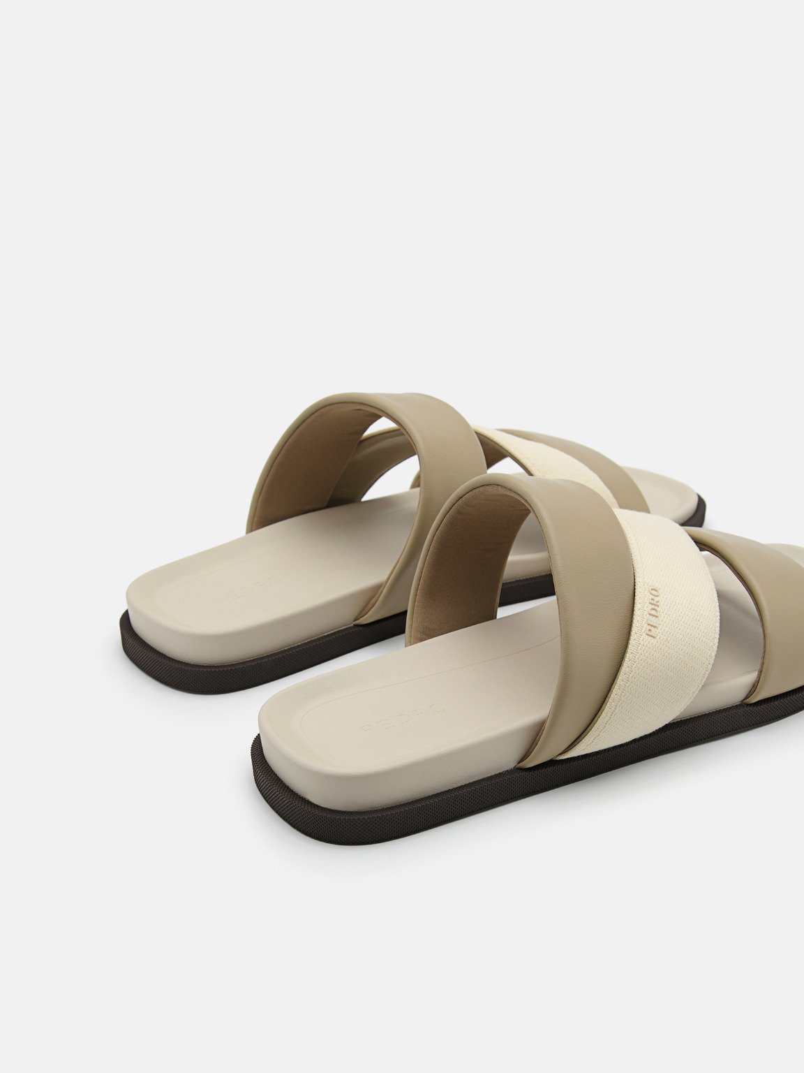 Tri-Band Slide Sandals, Taupe
