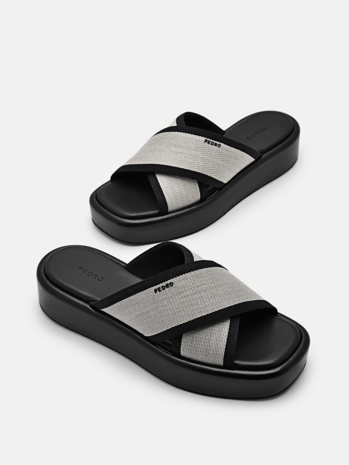 Izzie Wedge Sandals, Black