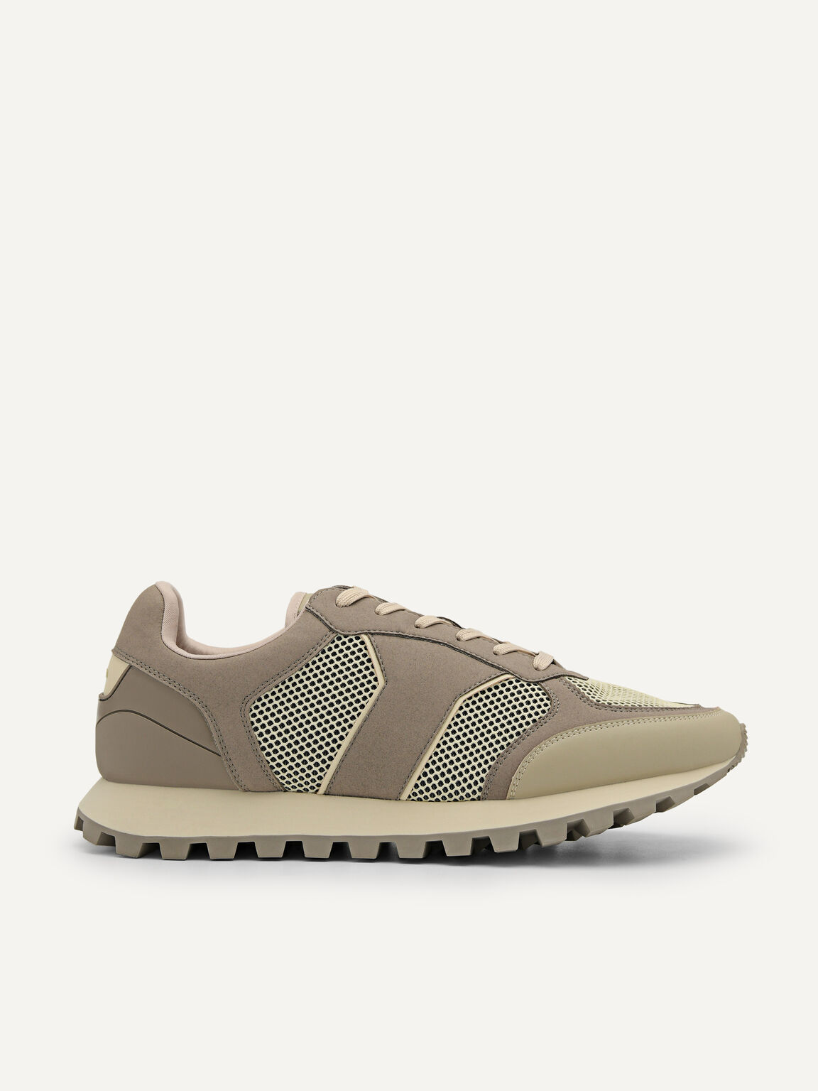 Mono Track Low Top Sneakers, Taupe