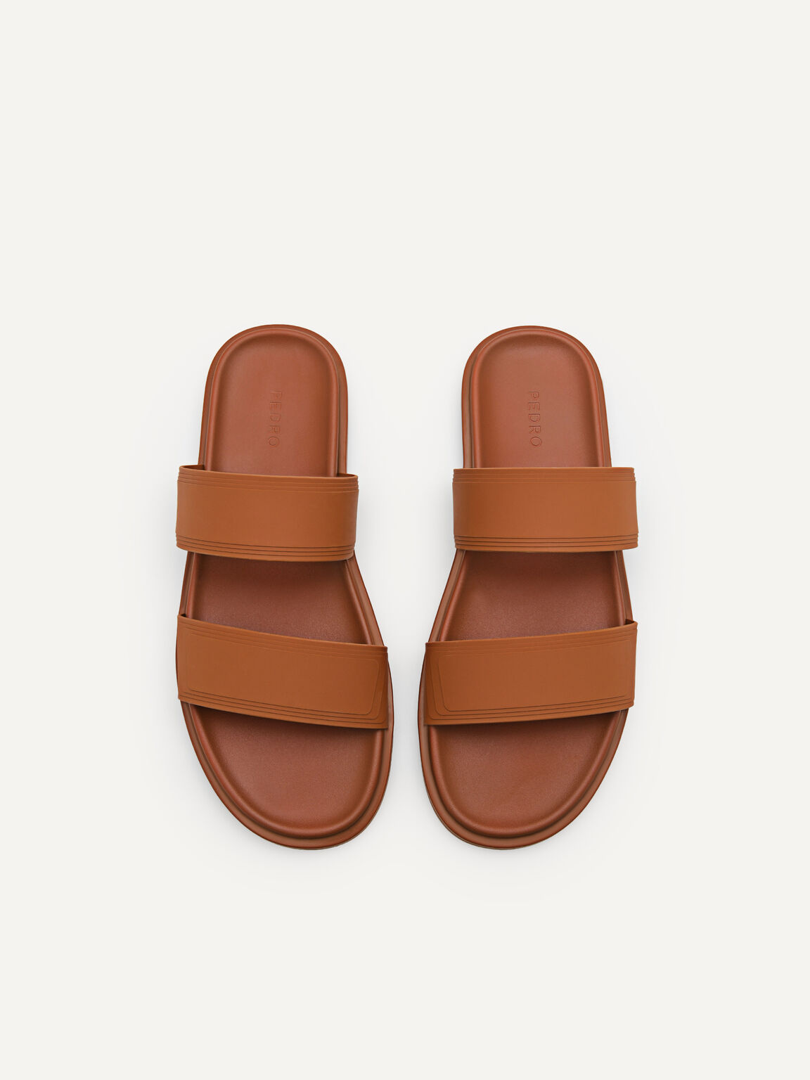 Pascal Slide Sandals, Cognac