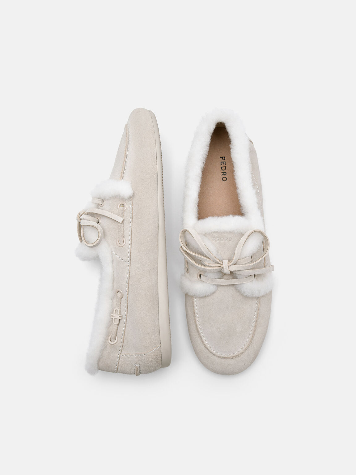 Dee Suede Boat Shoes, Chalk