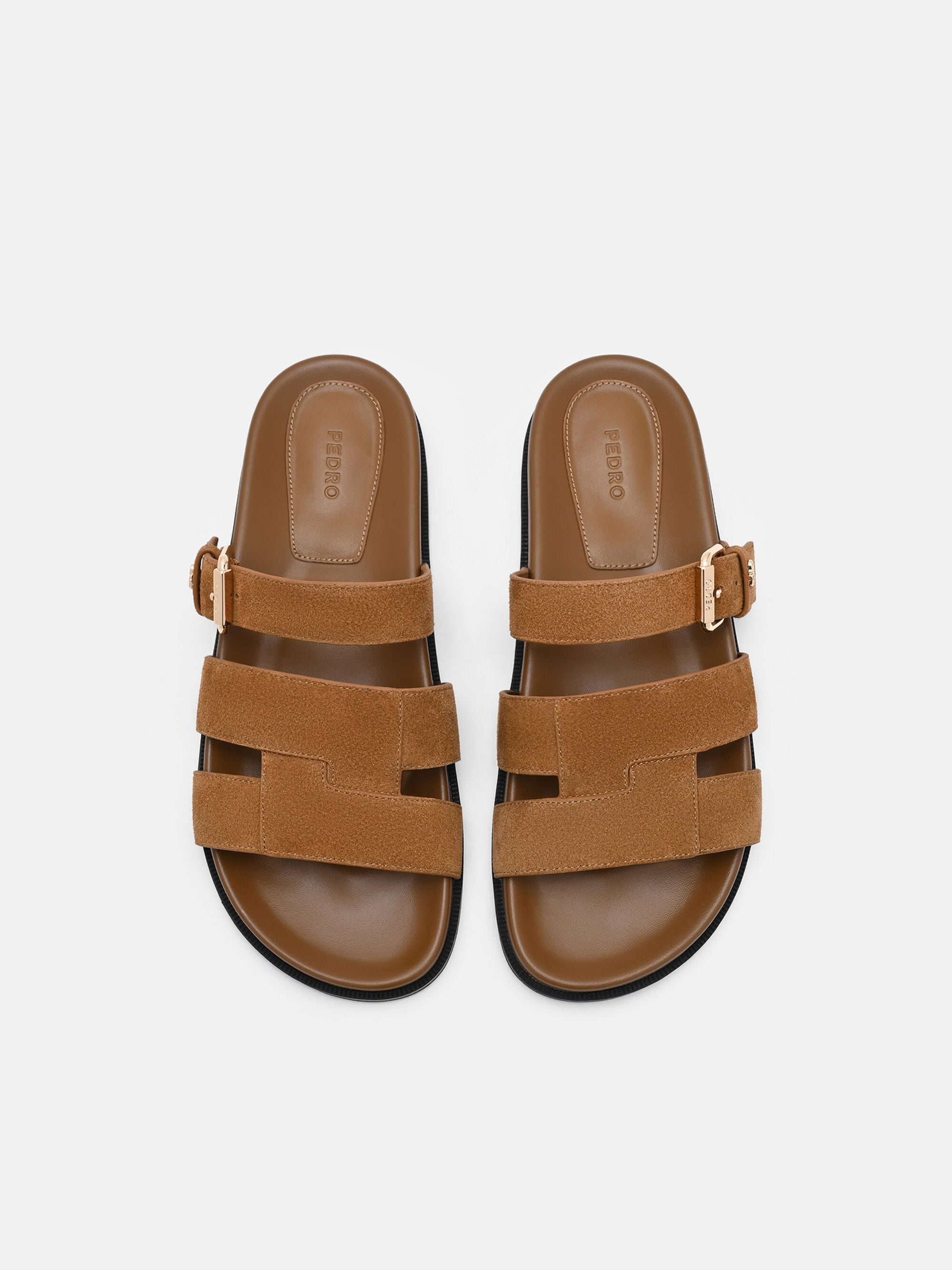 Cognac Iza Suede Sandals - PEDRO US
