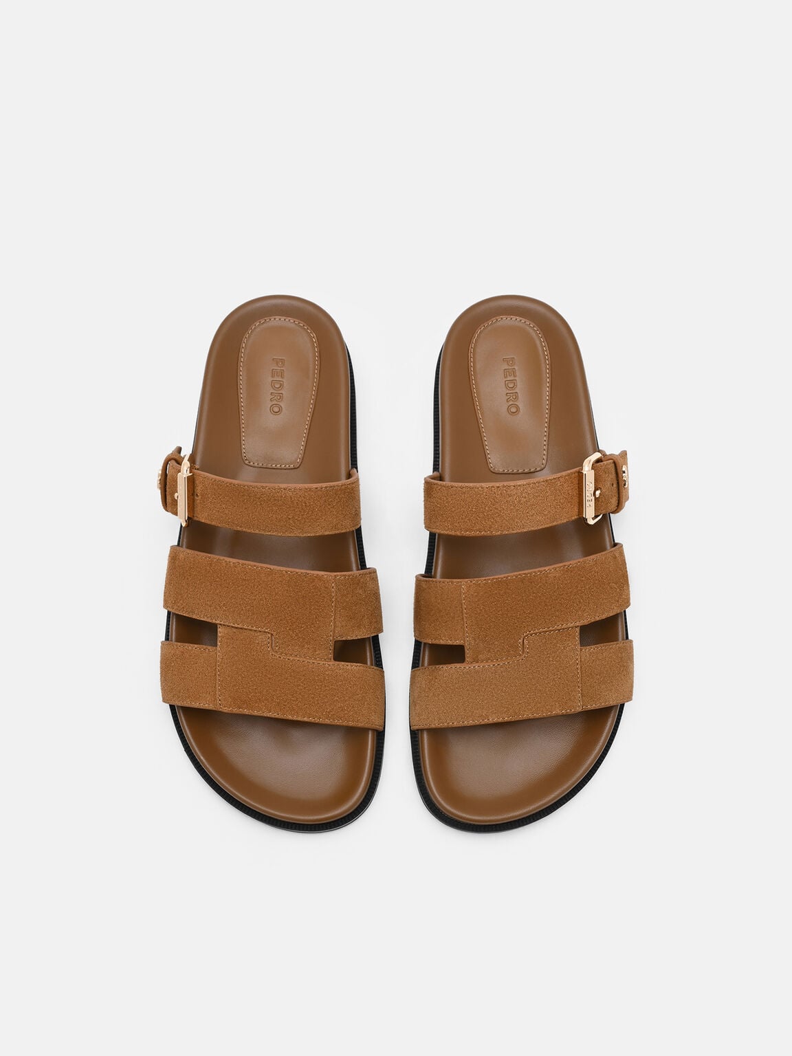 Iza Suede Sandals, Cognac