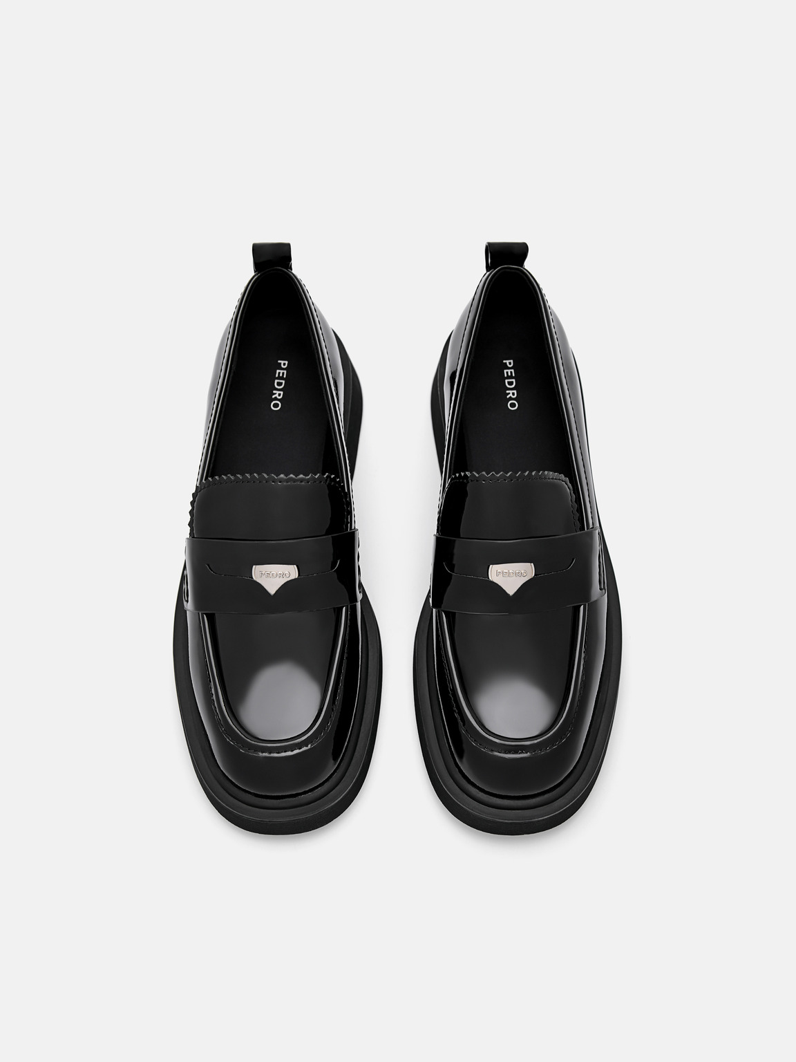 Wanda皮革樂福鞋, 黑色