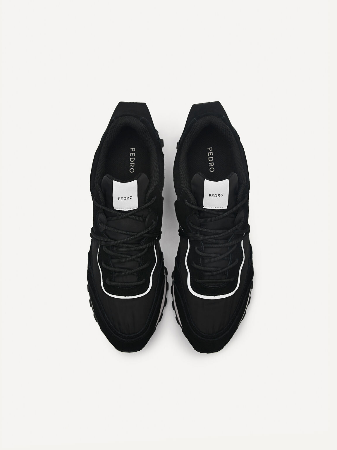 Suede Spur Sneakers, Black