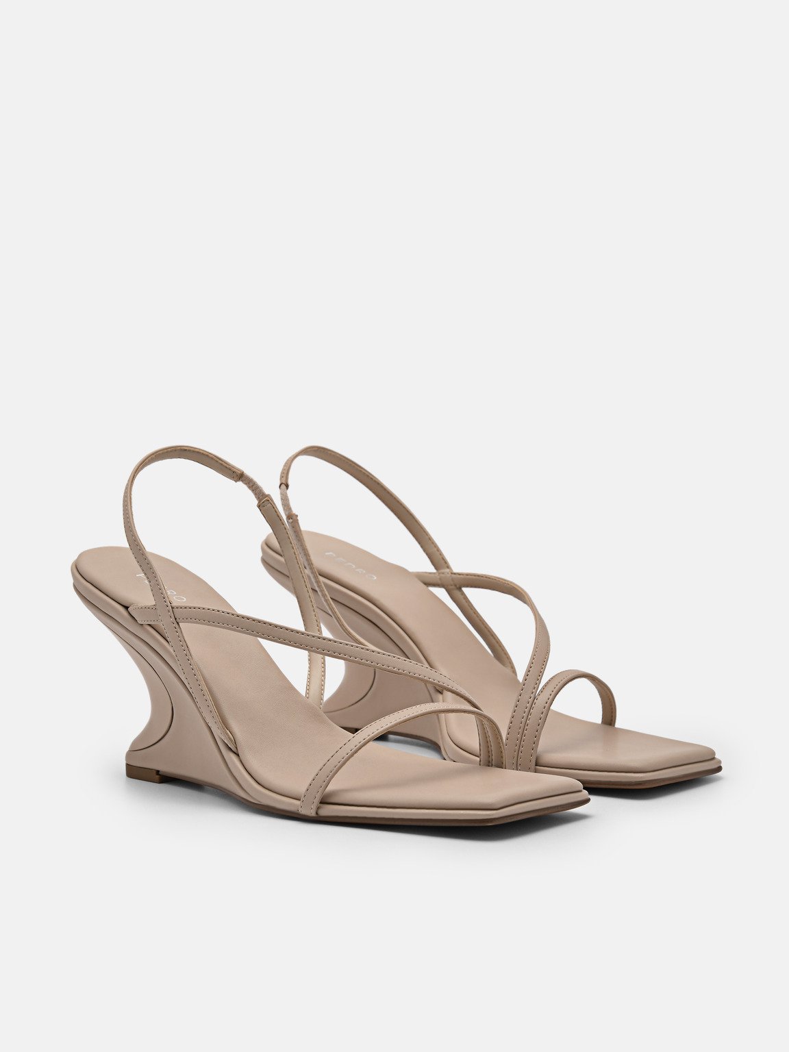Oriana Wedge Sandals, Nude