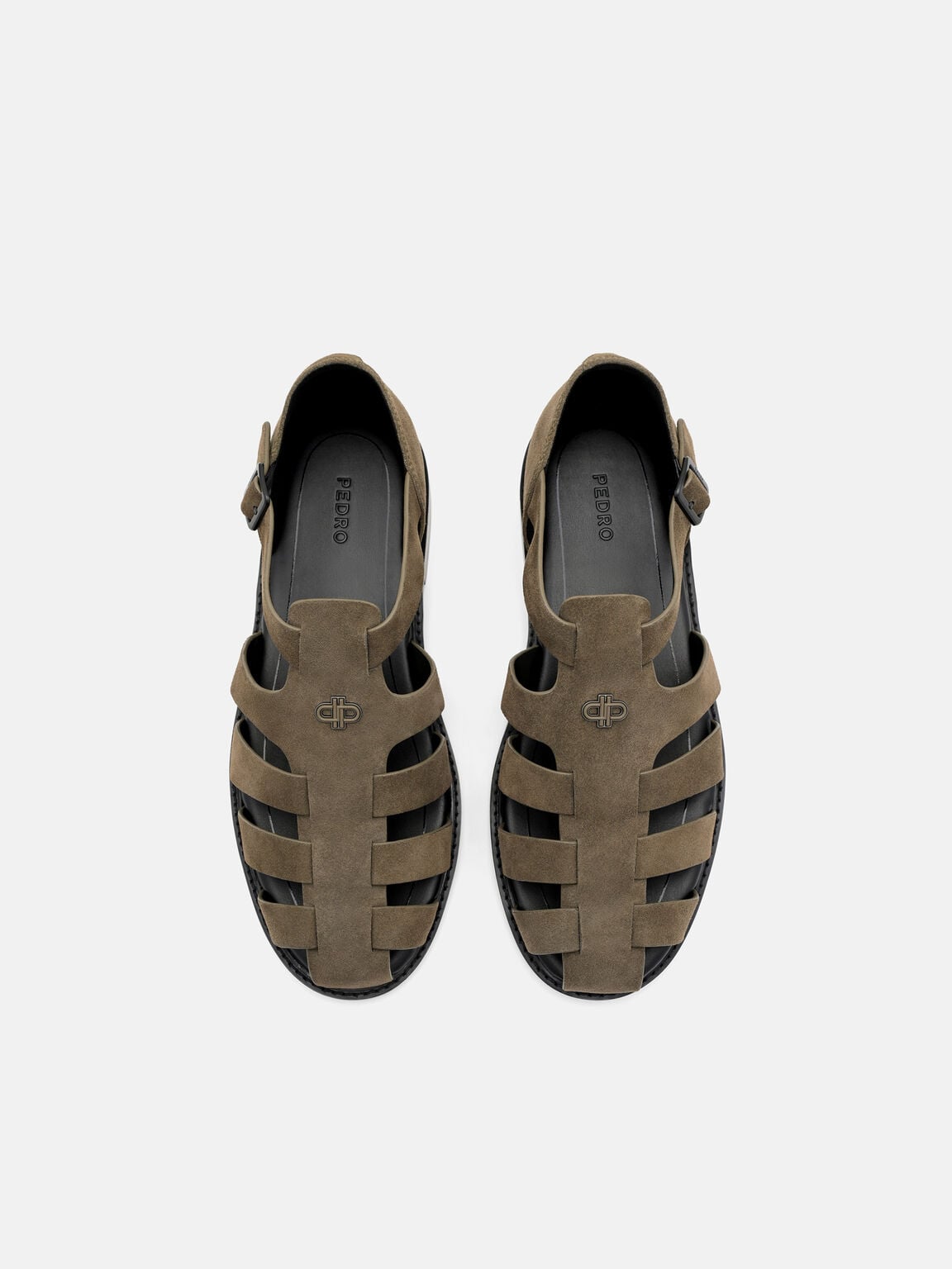 Brent Suede Sandals, Olive
