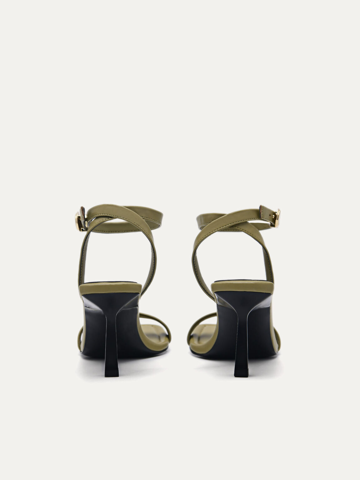 Orb Heel Sandals, Olive