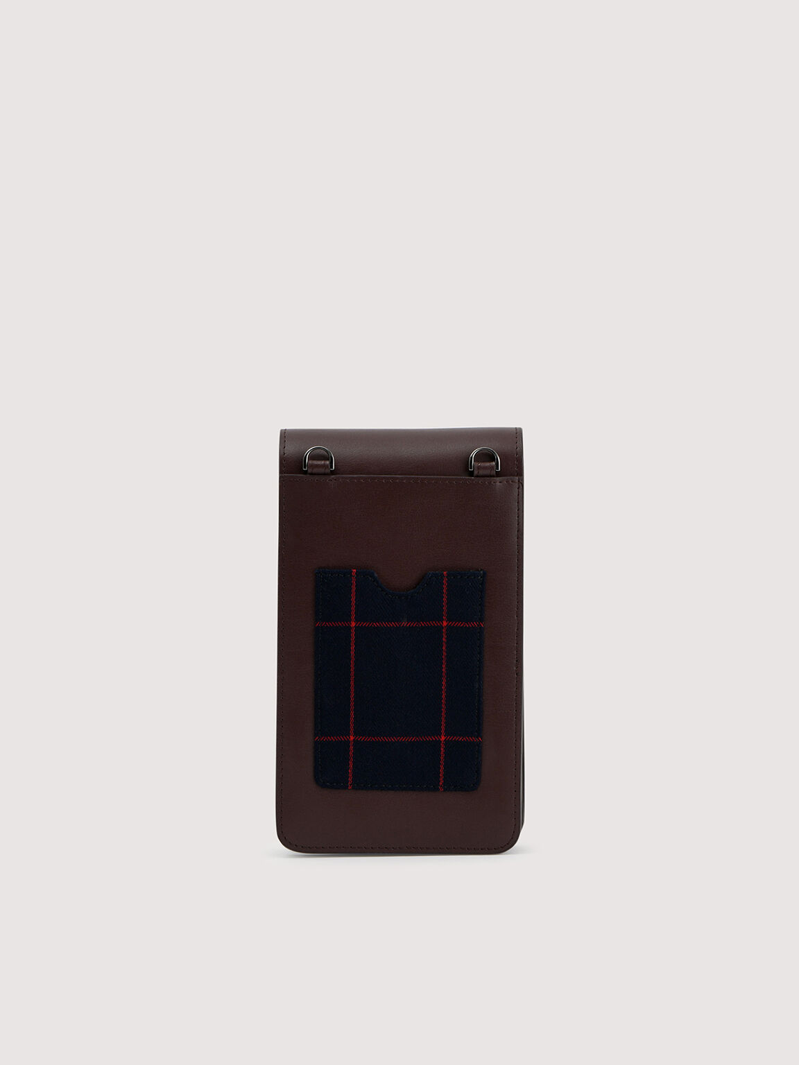 Leather Phone Pouch, Dark Brown, hi-res