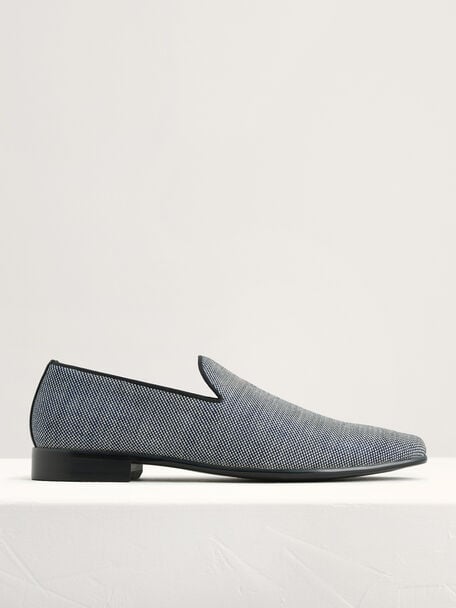 Textured Loafers, Navy