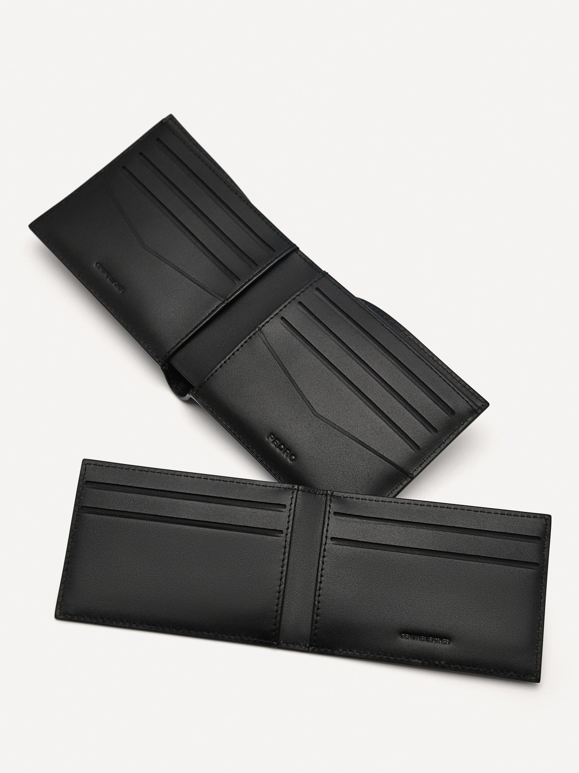 PEDRO Icon Leather Bi-Fold Wallet with Insert, Black