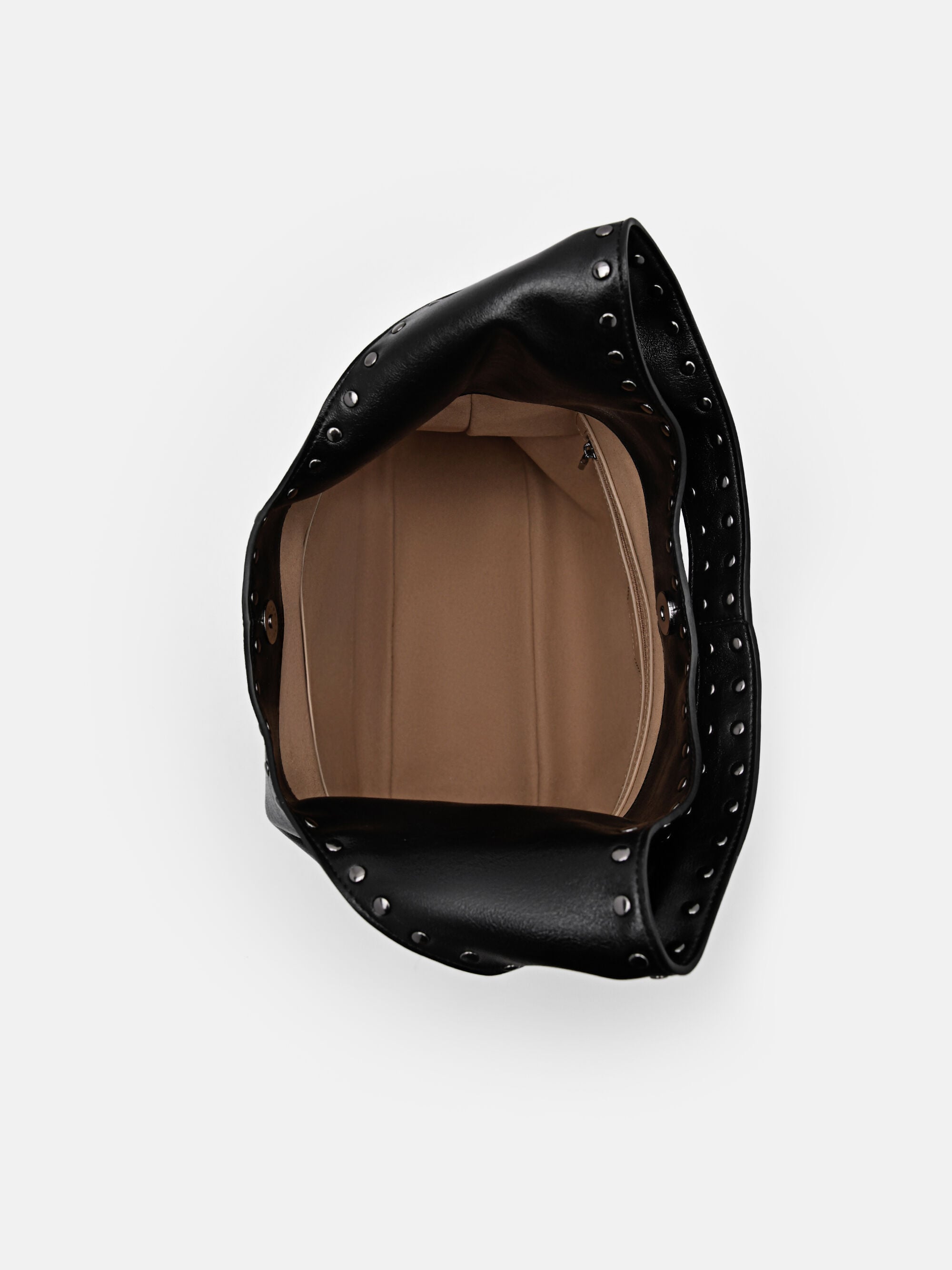 Black Issa Studded Hobo Bag - PEDRO US