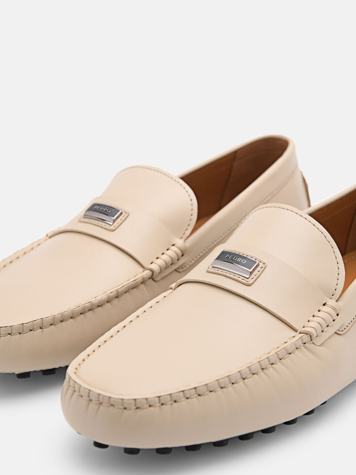 Dillon Leather Moccasins, Taupe