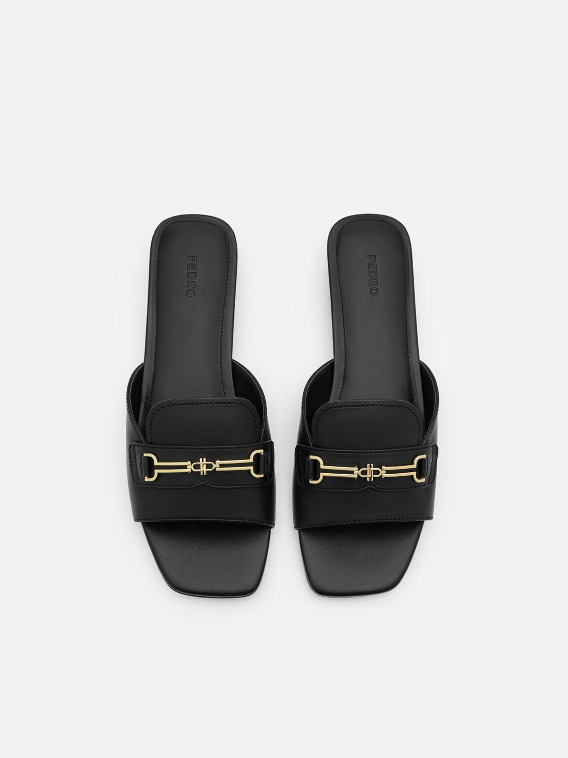 Alistair Leather Sandals, Black